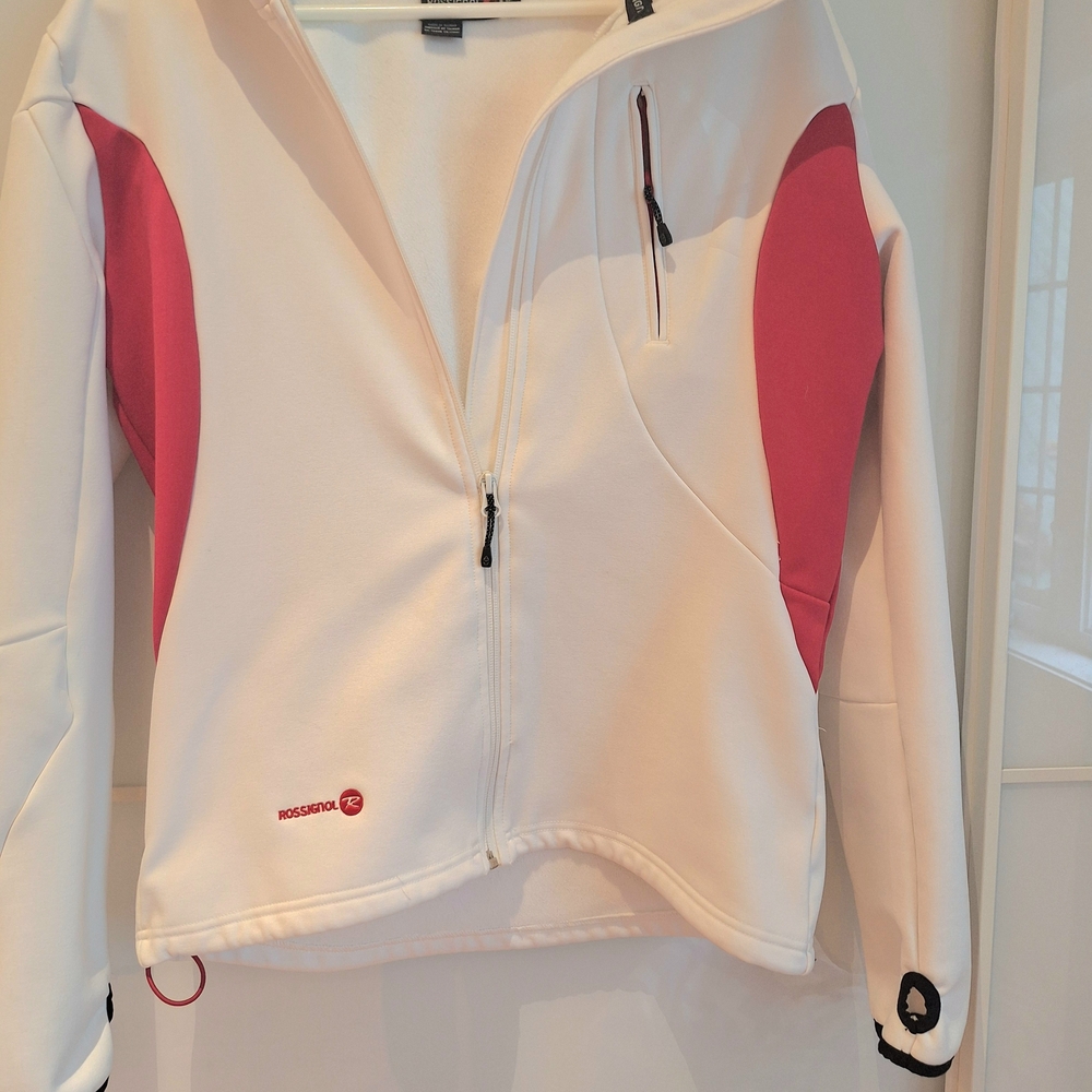Women's White and Red Jacket
